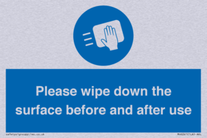 Please wipe down the surface before and after use